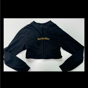 True Religion XS Cardigan Crop Cotton Sweater Black I’m On Rise